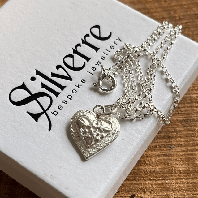 Intricate Silver Heart Pendant