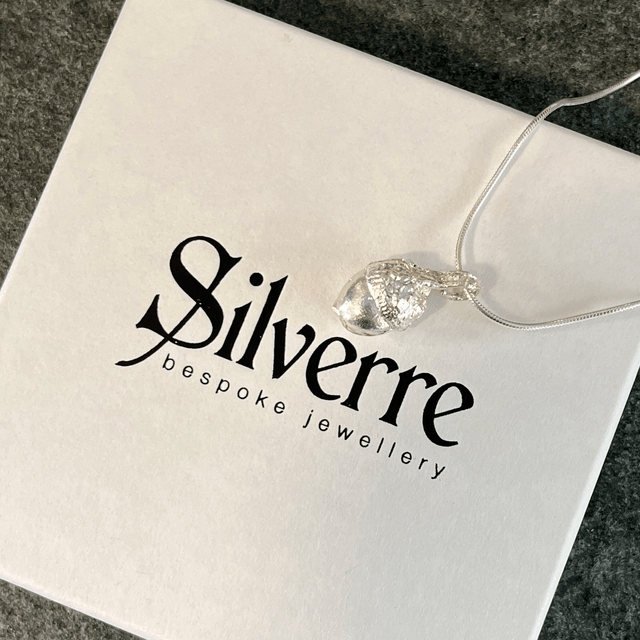 Solid Silver Acorn