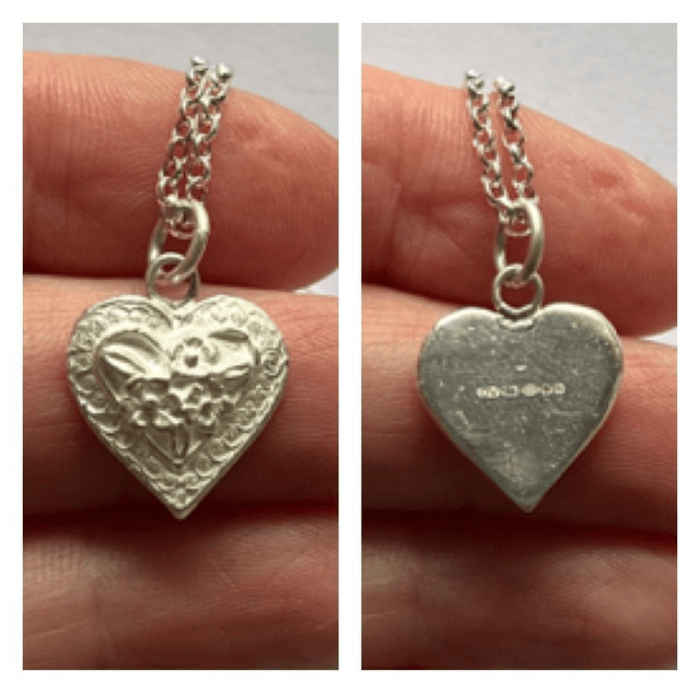 Intricate Silver Heart Pendant