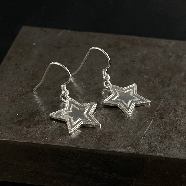 Sterling Silver Star Earrings