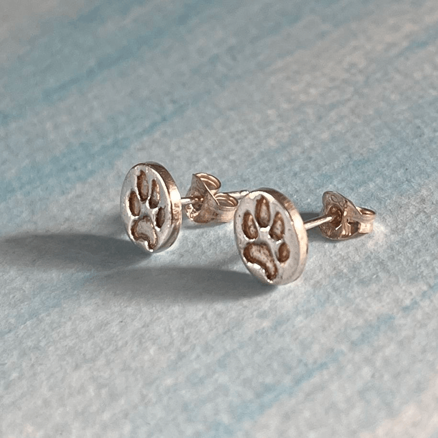 Paw Print Earrings.