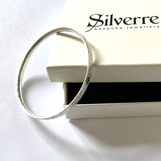 Hammered Sterling Silver Bangle