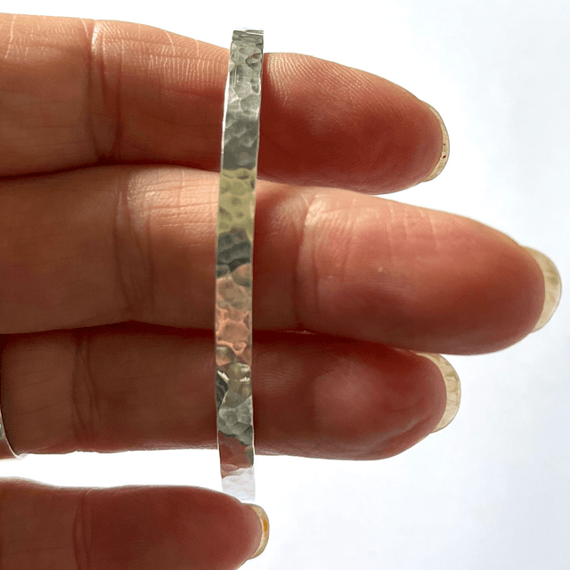 Hammered Sterling Silver Bangle