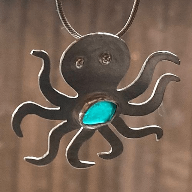 Sterling Silver Octopus Pendant