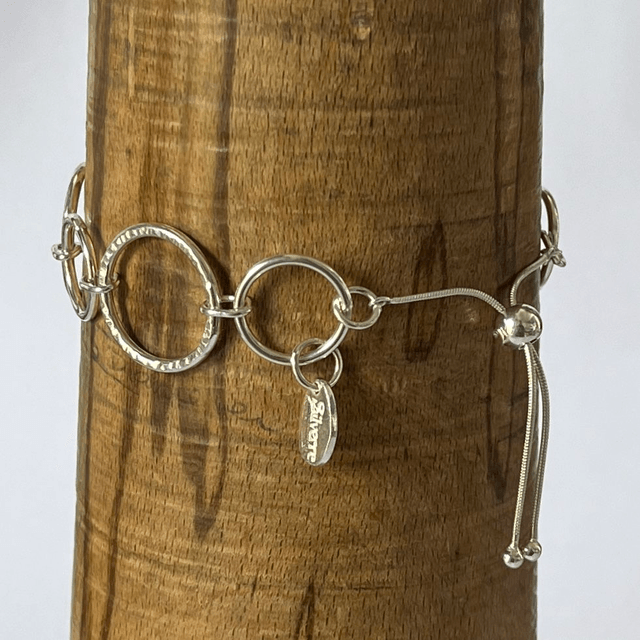 Sterling Silver Textured Link Bracelet