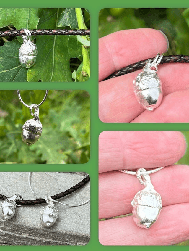 Solid Silver Acorn