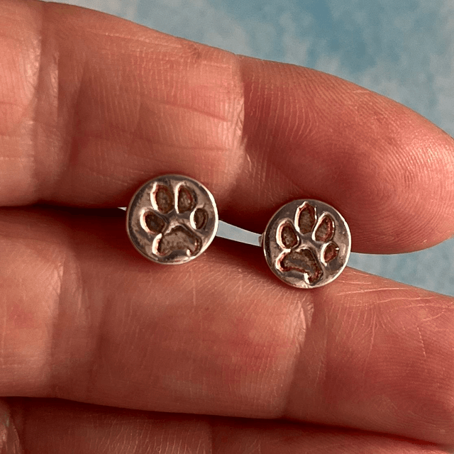 Paw Print Earrings.