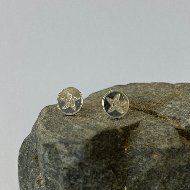 Silver Starfish Stud Earrings