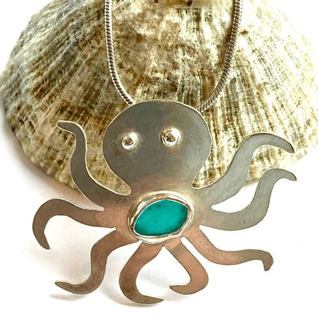 Sterling Silver Octopus Pendant
