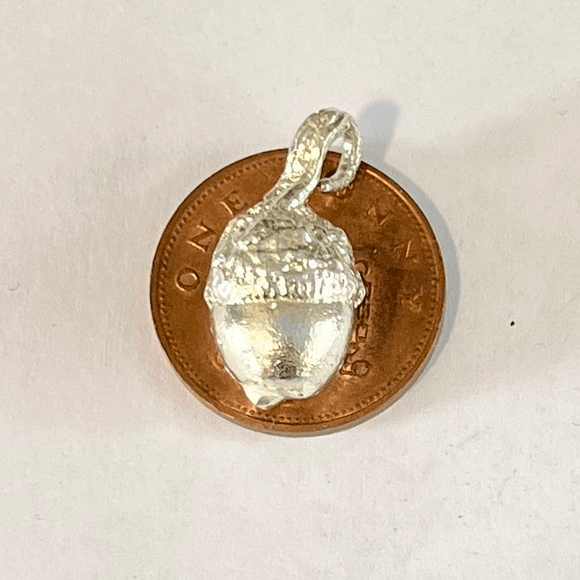 Solid Silver Acorn