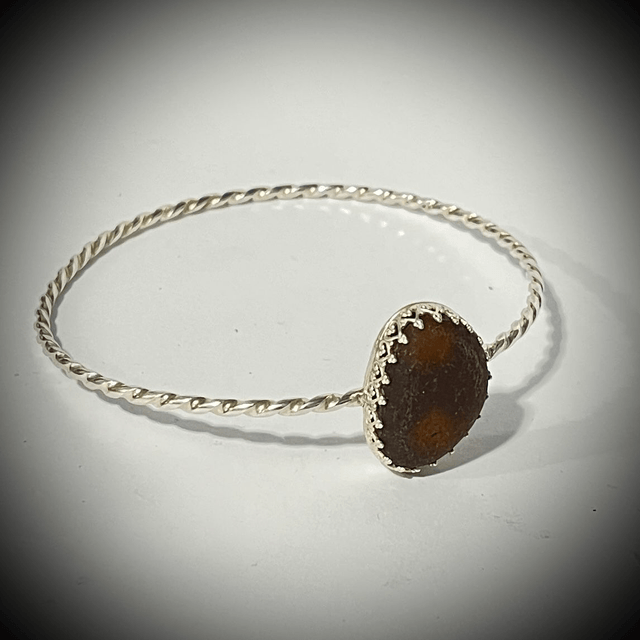 Amber Sea Glass Bangle