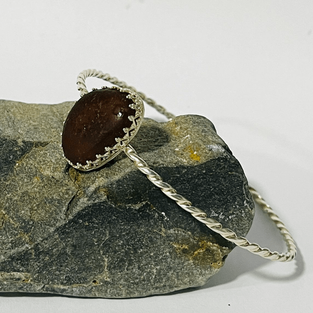 Amber Sea Glass Bangle